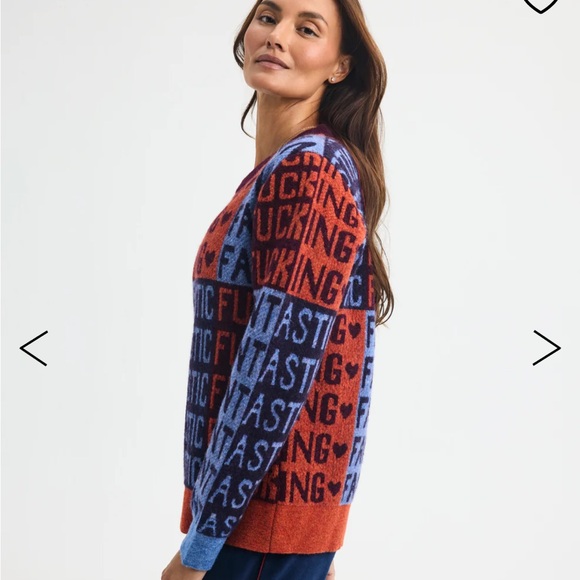 Ayda Pink and Blue Pepper Sweater - Picture 10 of 11